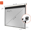220X165cm motorized wall mounted large projector screen